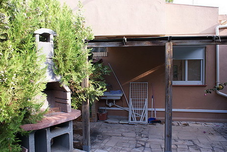 terrasse arrière avec barbecue - villa à peñiscola