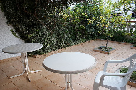 Terrasse et jardin, maison Plenamar, Benicarlo