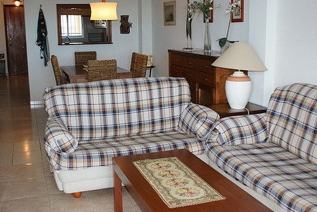 Salon salle à manger, Appartement Peñiscola Azahar, Peñiscola